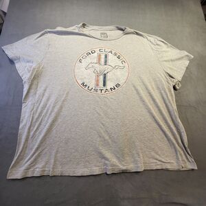 Ford Mustang Shirt Mens 4X Gray Classic Logo Graphic Print Officially Licensed T